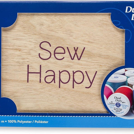 Coats & Clark Sewing Thread & Sew Happy Wooden Gift Box - 32 Spools