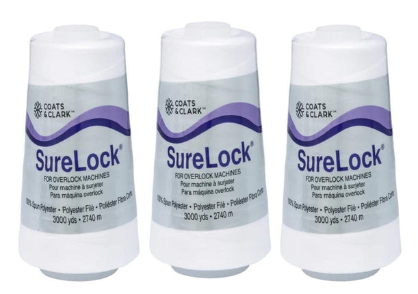 Coats & Clark - SureLock Serging Thread - 3 Pack (White)