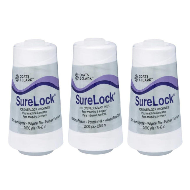 Coats & Clark - SureLock Serging Thread - 3 Pack (White)