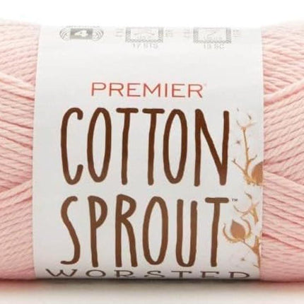 Premier Yarns Cotton Sprout Worsted Medium 3-Pack with Gauge Tool, 100% Natural Cotton #4 Weight Skeins for Crochet Dishcloths and Blankets, 540 Yds (Parent)