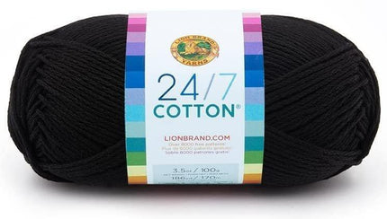 Lion Brand Yarn - 24/7 Cotton - 6 Skein Assortment (Noir)