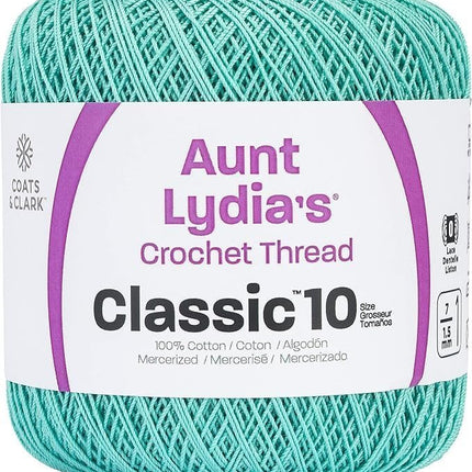 Coats & Clark Aunt Lydia's Crochet Thread Cotton Classic 10-6 Skein Assortment (Ocean)