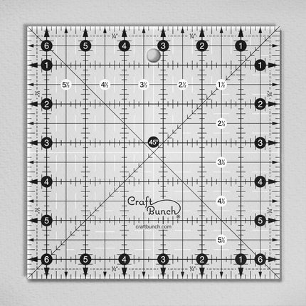 Craft Bunch - Non-Slip Square Quilt Template Rulers - Multiple Sizes