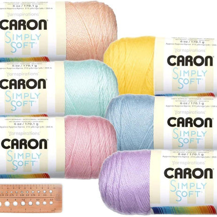 Caron Simply Soft Yarn Assortment (Pale Palette)