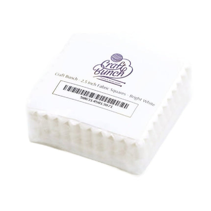 Threadsmith - 2.5 inch Mini Charm Pack - 84 Precut Cotton Fabric Squares (White)