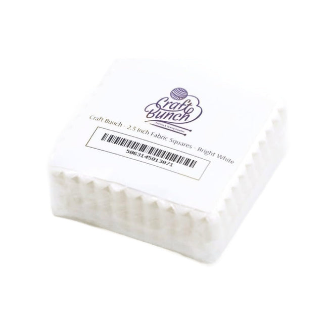 Threadsmith - 2.5 inch Mini Charm Pack - 84 Precut Cotton Fabric Squares (White)