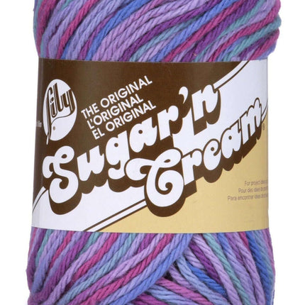 Lily Sugar 'n Cream Yarn - 100% Cotton - Assortment (Purple Pop)