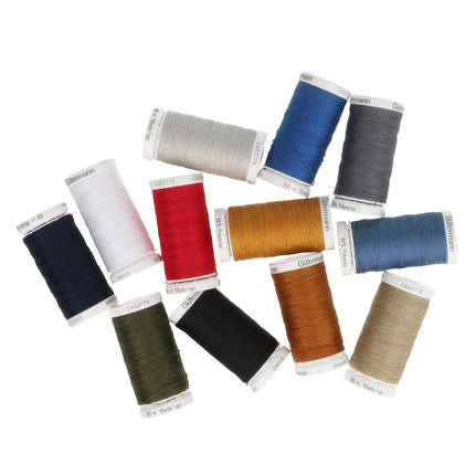 Gutermann Thread Set: Denim: 12 x 100m: Assorted Shades