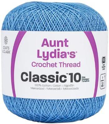 Coats & Clark Aunt Lydia's Crochet Thread Cotton Classic 10-6 Skein Assortment (Brights)