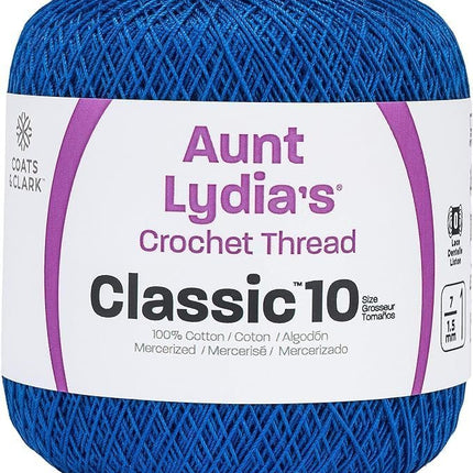 Coats & Clark Aunt Lydia's Crochet Thread Cotton Classic 10-6 Skein Assortment (Ocean)