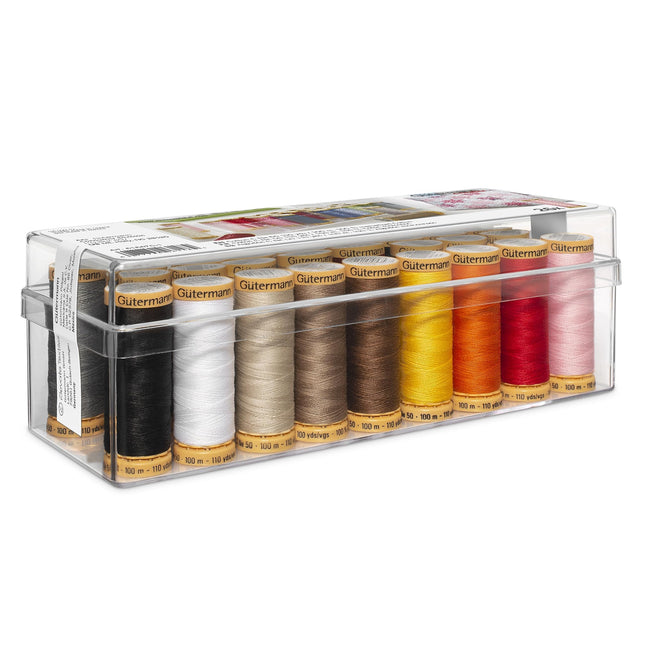 Gutermann Spool Box 26 Cotton Thread Set, Assorted Colors