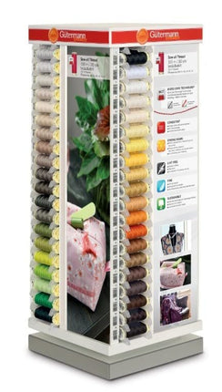 Gutermann Spinning Tower 80 Colors Sewing Room Thread Organizer - Sew All Polyester - 3 Spools Per Color - Thread Included