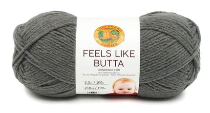 Lion Brand Yarn - Feels Like Butta - 6 Skein Assortment (Gray Tones)