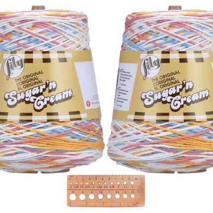 Lily Sugar 'n Cream Cotton Yarn - 2 Cones