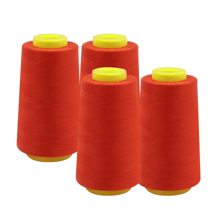 EVERLOCK Serger Thread – 4 Cones, 3000 Yards Each – 40 Weight, 2-Ply Spun Polyester – Strong, Low-Lint Overlock Thread for Serger Machines – All-Purpose Sewing & Finishing (Rust)