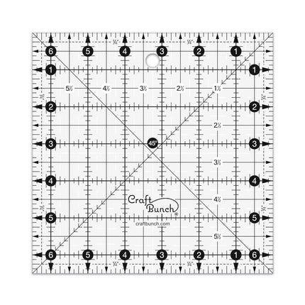 Craft Bunch - Non-Slip Square Quilt Template Rulers - Multiple Sizes