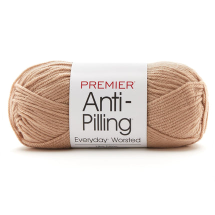 Premier Yarns Anti-Pilling Everyday Worsted Yarn 3-Pack with Gauge Tool, 100% Acrylic Medium #4 Weight Skeins for Crochet and Knitting Baby Blankets, 540 Yds (Pumpkin)