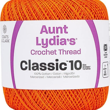 Coats & Clark Aunt Lydia's Crochet Thread Cotton Classic 10-6 Skein Assortment (Brights)