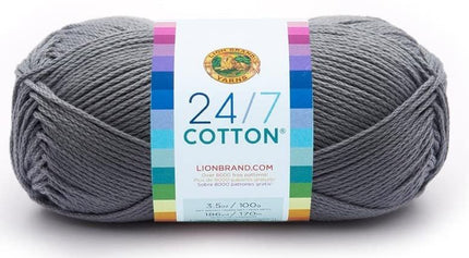 Lion Brand Yarn - 24/7 Cotton - 6 Skein Assortment (Noir)