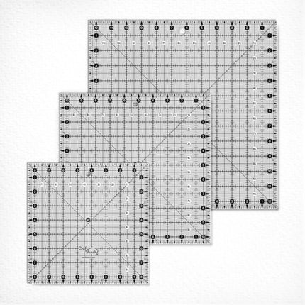 Craft Bunch - 3 Non-Slip Square Quilt Template Rulers - 8.5", 10.5", 12.5"