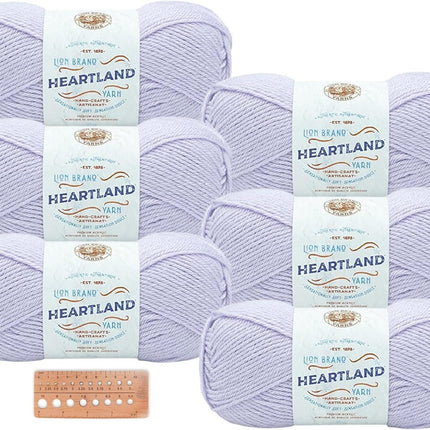 Lion Brand Yarn - Heartland - 6 Skeins with Needle Gauge (North Cascades)