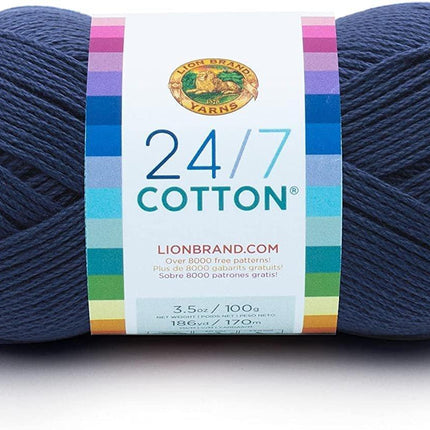 Lion Brand Yarn - 24/7 Cotton - 6 Skein Assortment (Ocean)