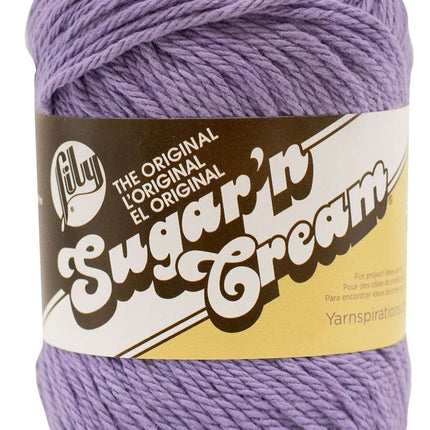 Lily Sugar 'n Cream Yarn - 100% Cotton - Assortment (Purple Pop)