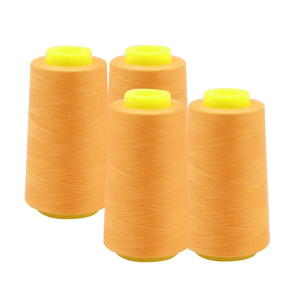 EVERLOCK Serger Thread – 4 Cones, 3000 Yards Each – 40 Weight, 2-Ply Spun Polyester – Strong, Low-Lint Overlock Thread for Serger Machines – All-Purpose Sewing & Finishing (Rust)