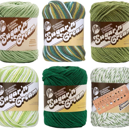 Lily Sugar 'n Cream Yarn - 100% Cotton - Assortment (Forest)
