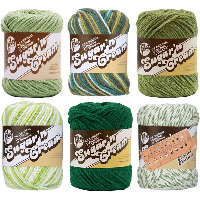 Lily Sugar 'n Cream Yarn - 100% Cotton - Assortment (Forest)
