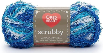 Red Heart Scrubby Yarn - 6 Skein Assortment (Waves)