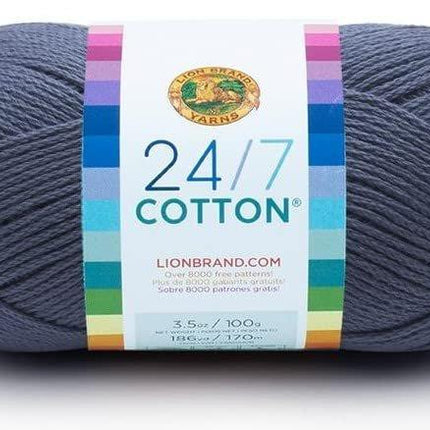 Lion Brand Yarn - 24/7 Cotton - 6 Skein Assortment (Mix 7)