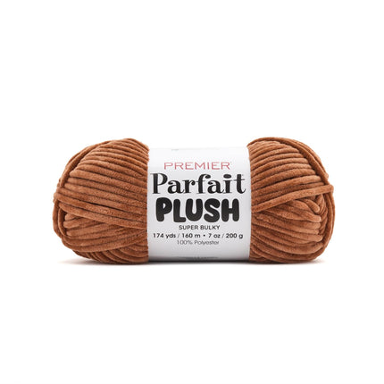 Premier Yarns Parfait Plush Thicker Super-Bulky 3-Pack with Tapestry Needles, 100% Polyester #6 Weight Skeins for Crochet Amigurumi and Soft Toys, 522 Yds