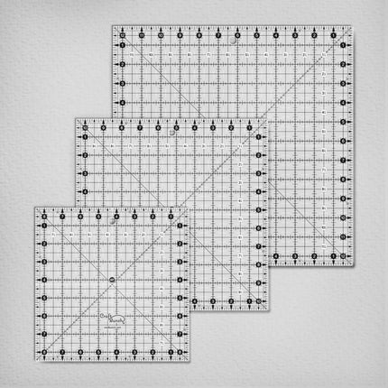 Craft Bunch - 3 Non-Slip Square Quilt Template Rulers - 8.5", 10.5", 12.5"