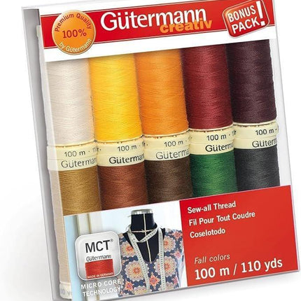 Gutermann 10 Spool Thread Set - Sew All - Fall