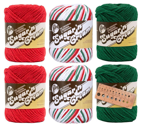 Lily Sugar 'n Cream Yarn - 100% Cotton - Assortment (Holiday 2)