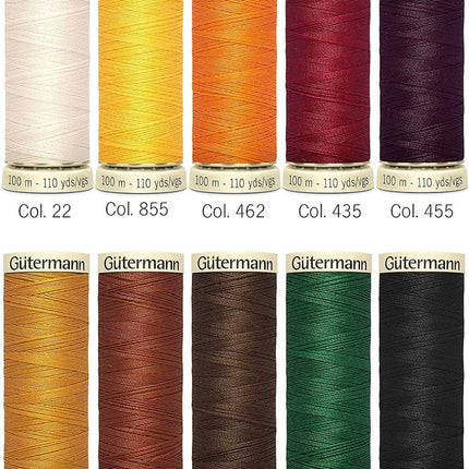 Gutermann 10 Spool Thread Set - Sew All - Fall
