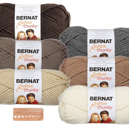 Bernat Softee Chunky Yarn - Color Assortment (Earth Tones)