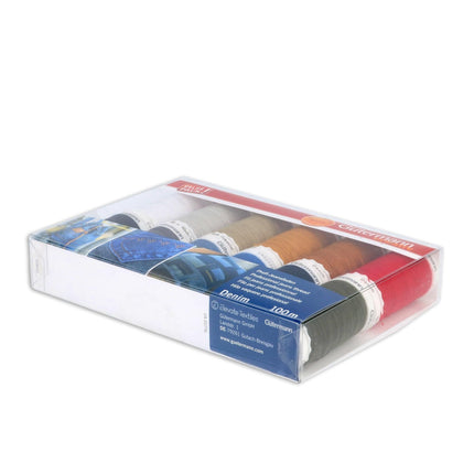 Gutermann Thread Set: Denim: 12 x 100m: Assorted Shades