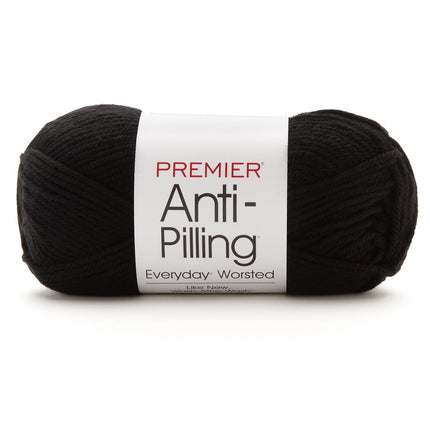 Premier Yarns Anti-Pilling Everyday Worsted Yarn 3-Pack with Gauge Tool, 100% Acrylic Medium #4 Weight Skeins for Crochet and Knitting Baby Blankets, 540 Yds (Pumpkin)