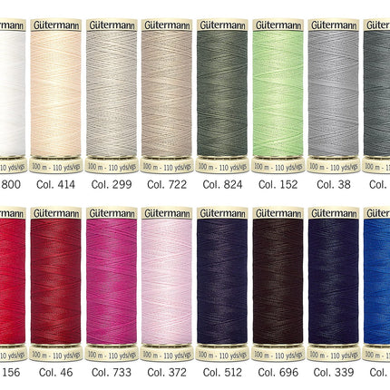 Gutermann Thread Set: Sew-All: 100m: Pack of 20, Assorted