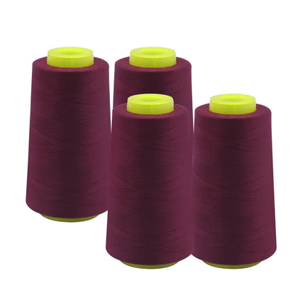 EVERLOCK Serger Thread – 4 Cones, 3000 Yards Each – 40 Weight, 2-Ply Spun Polyester – Strong, Low-Lint Overlock Thread for Serger Machines – All-Purpose Sewing & Finishing (Rust)