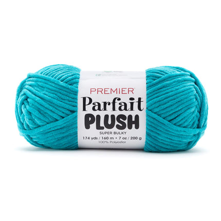 Premier Yarns Parfait Plush Thicker Super-Bulky 3-Pack with Tapestry Needles, 100% Polyester #6 Weight Skeins for Crochet Amigurumi and Soft Toys, 522 Yds