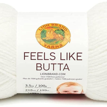 Lion Brand Yarn - Feels Like Butta - 3 Pack (White)