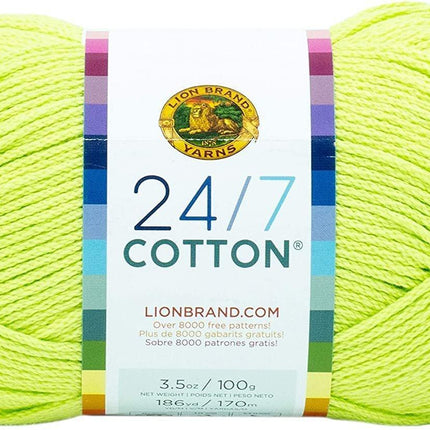 Lion Brand Yarn - 24/7 Cotton - 6 Skein Assortment (Mix 1)