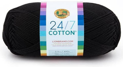 Lion Brand Yarn - 24/7 Cotton - 6 Skein Assortment (Noir)