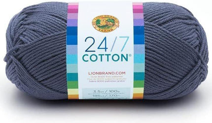 Lion Brand Yarn - 24/7 Cotton - 6 Skein Assortment (Ocean)