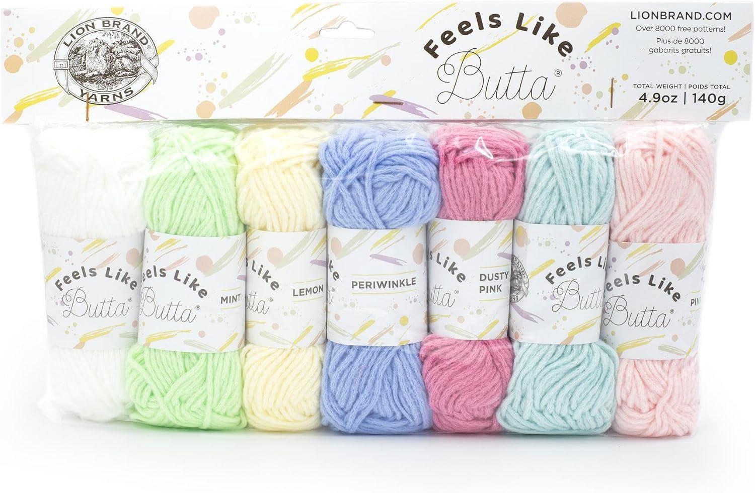 Lion Brand Yarn Feels Like Butta, Soft Yarn for Crocheting and Knittin –  Craft Bunch