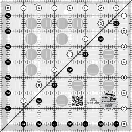 Creative Grids 8.5" Square Quilting Ruler Template CGR8