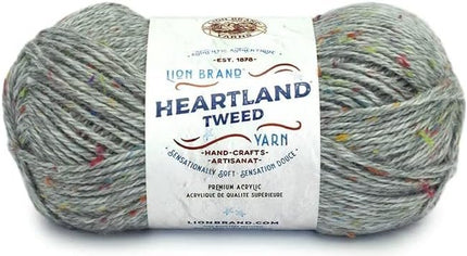 Lion Brand Yarn - Heartland - 6 Skein Assortment with Needle Gauge (Salt & Pepper)